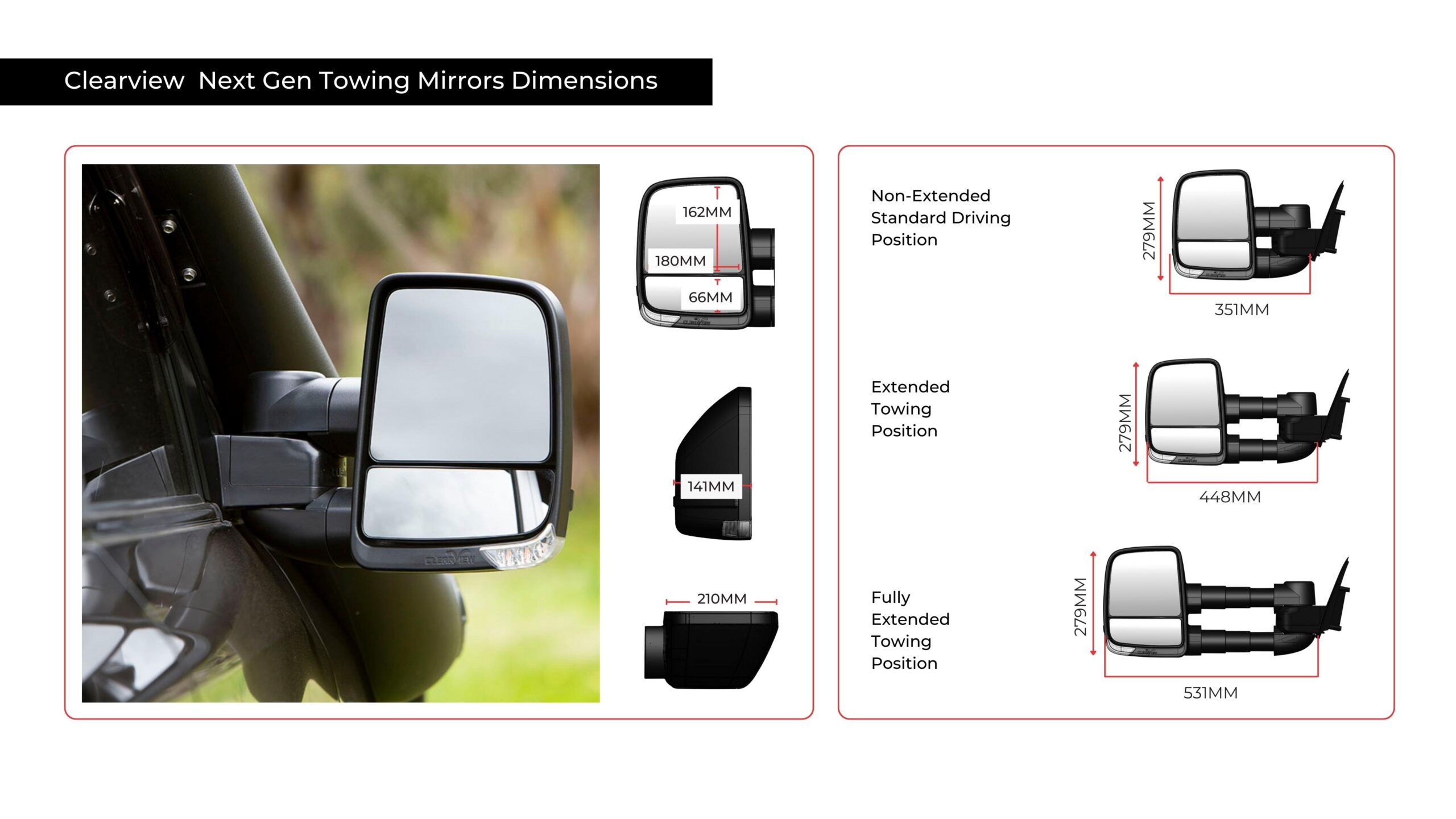 ClearView Towing Mirrors for Volkswagen Amarok 2023 - on - Image 15